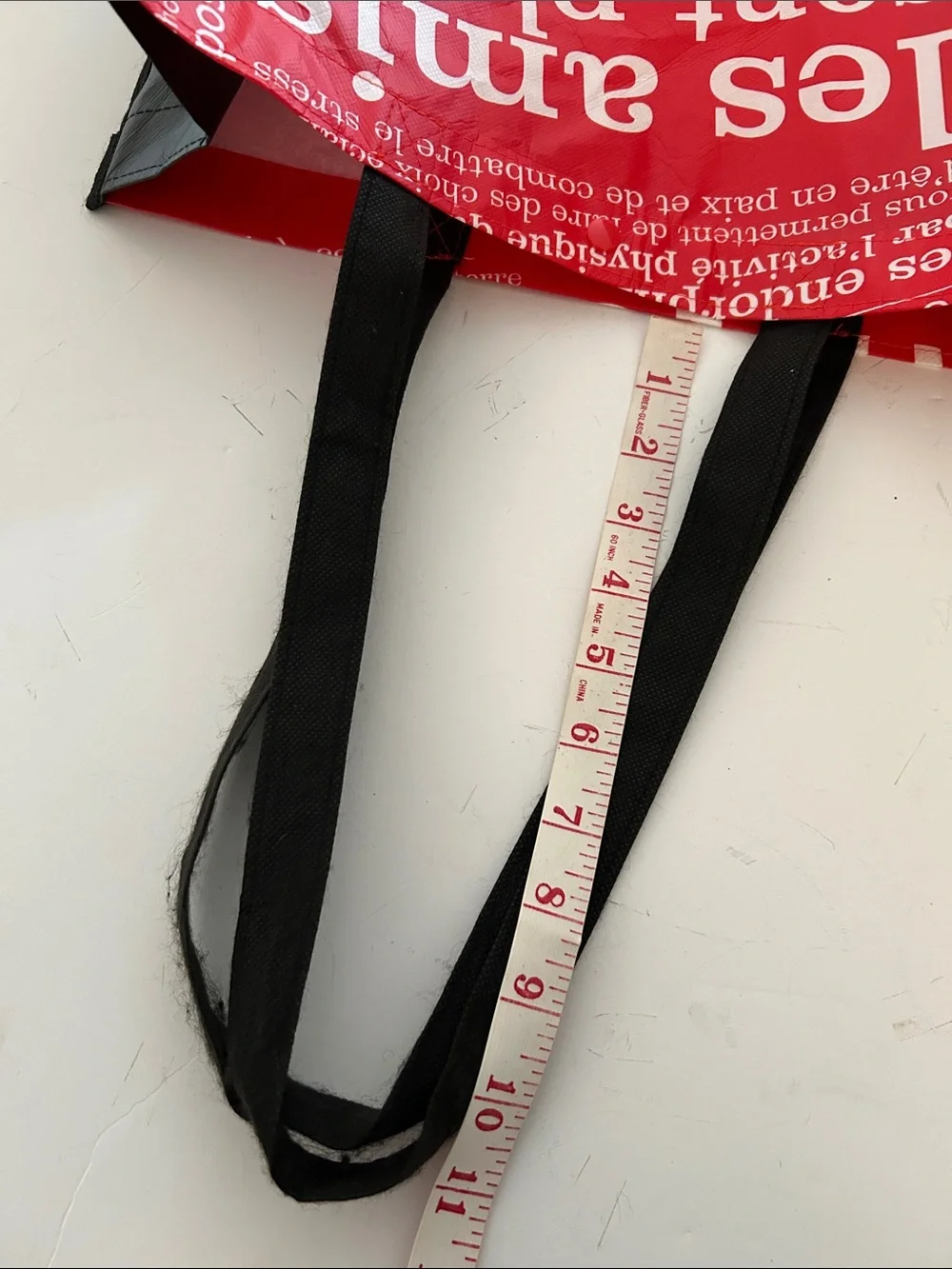 Lululemon Red Graphic manifestos Tote Bag in French large size tote